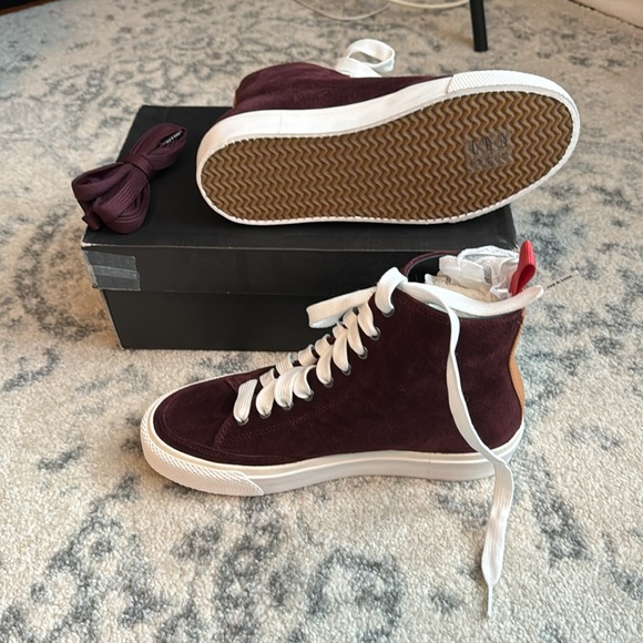 NWT Rag & Bone RB High Top Merlot 7 - Picture 2 of 6